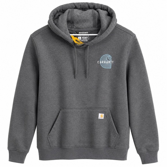 Carhartt Other - Carhartt Rain Defender Hoodie Men L Gray Relaxed Fit Water Resistant NWT